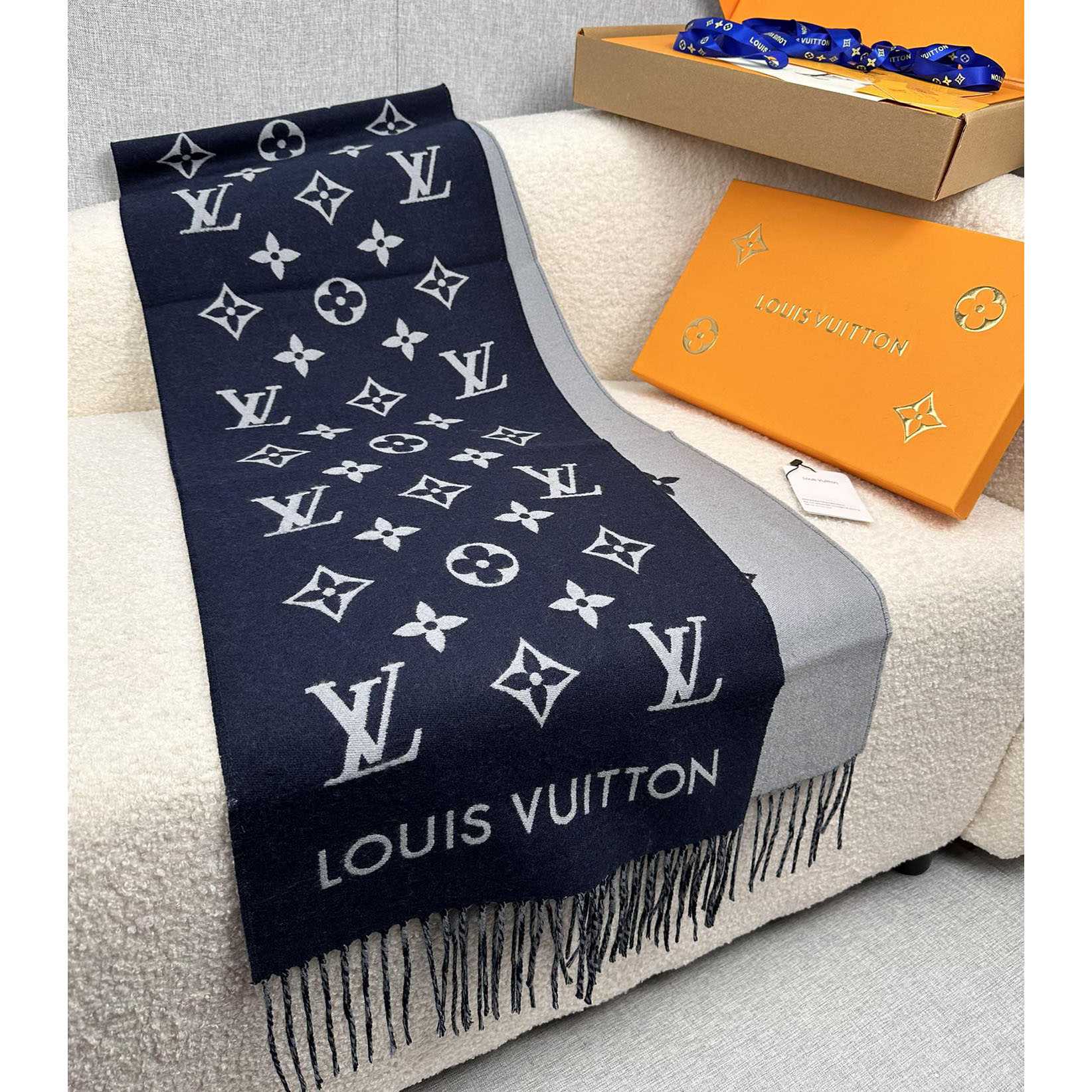 Louis Vuitton All About Monogram Scarf  M79130 - FashionPlug