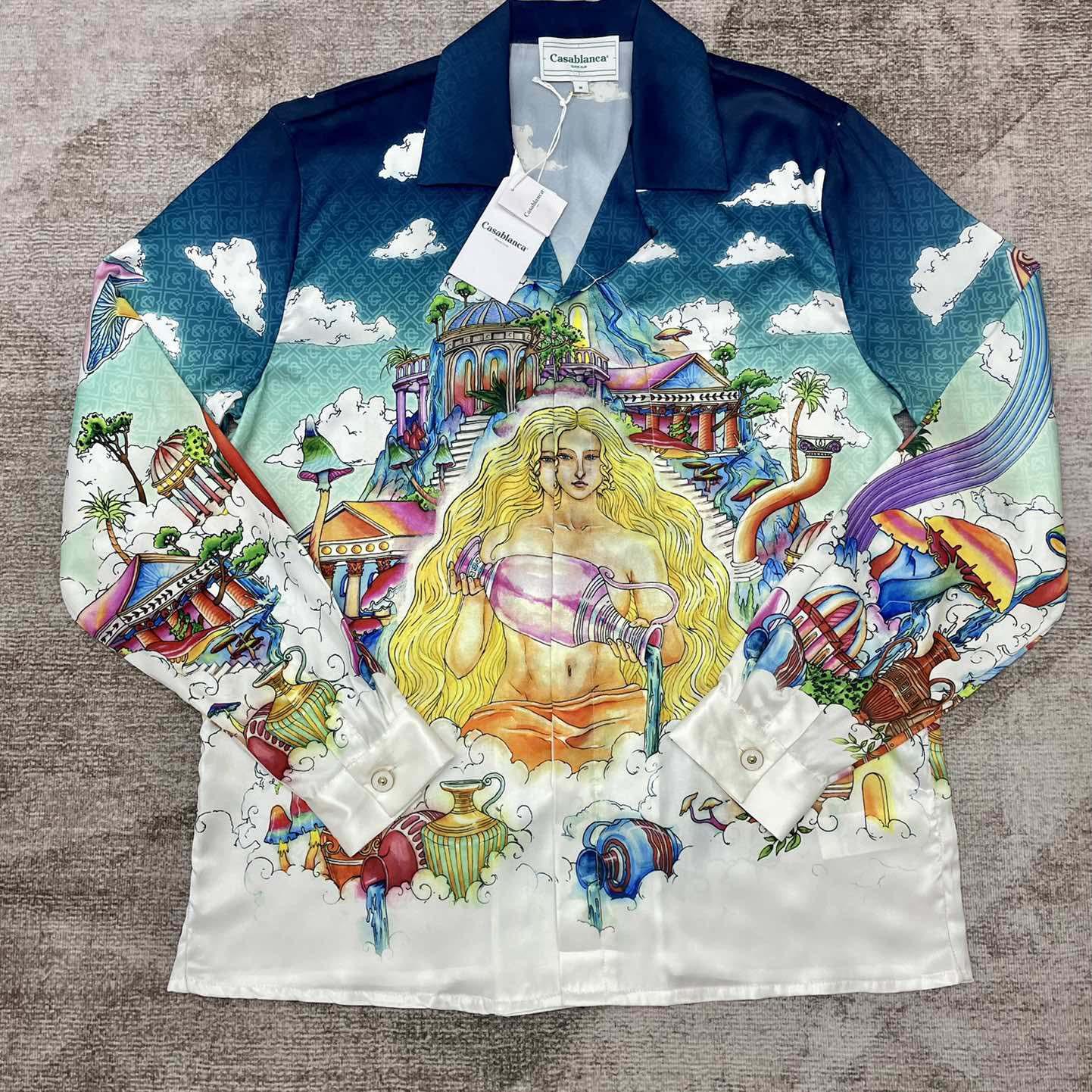 Casablanca The Road To Knowledge Shirt   CA3503 - FashionPlug