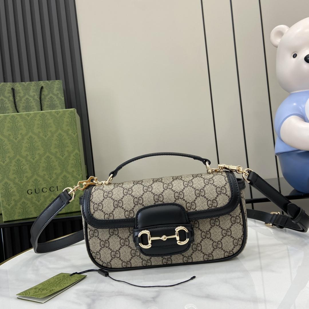 Gucci Horsebit 1955 Soft Small Top Handle Bag  - FashionPlug