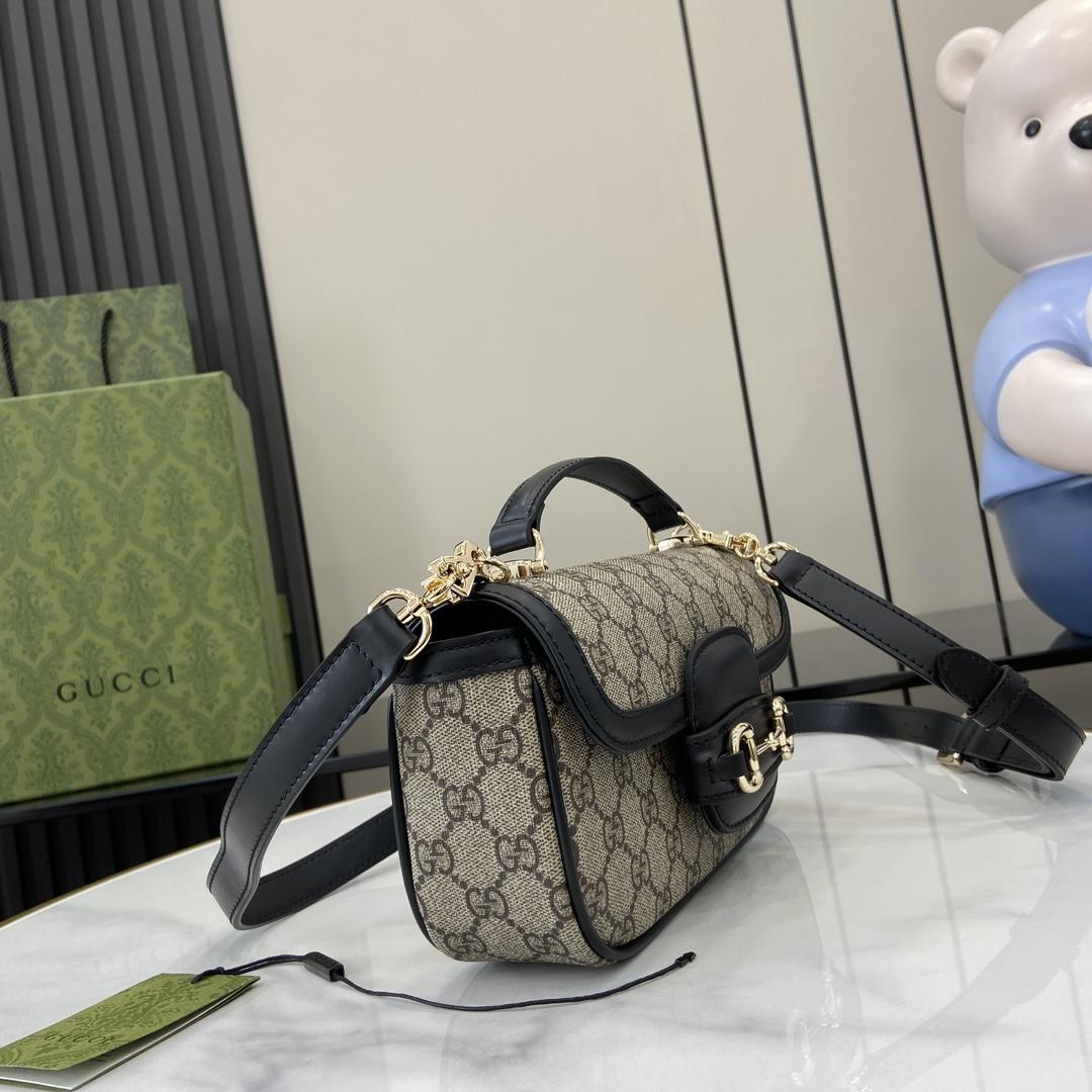 Gucci Horsebit 1955 Soft Small Top Handle Bag  - FashionPlug