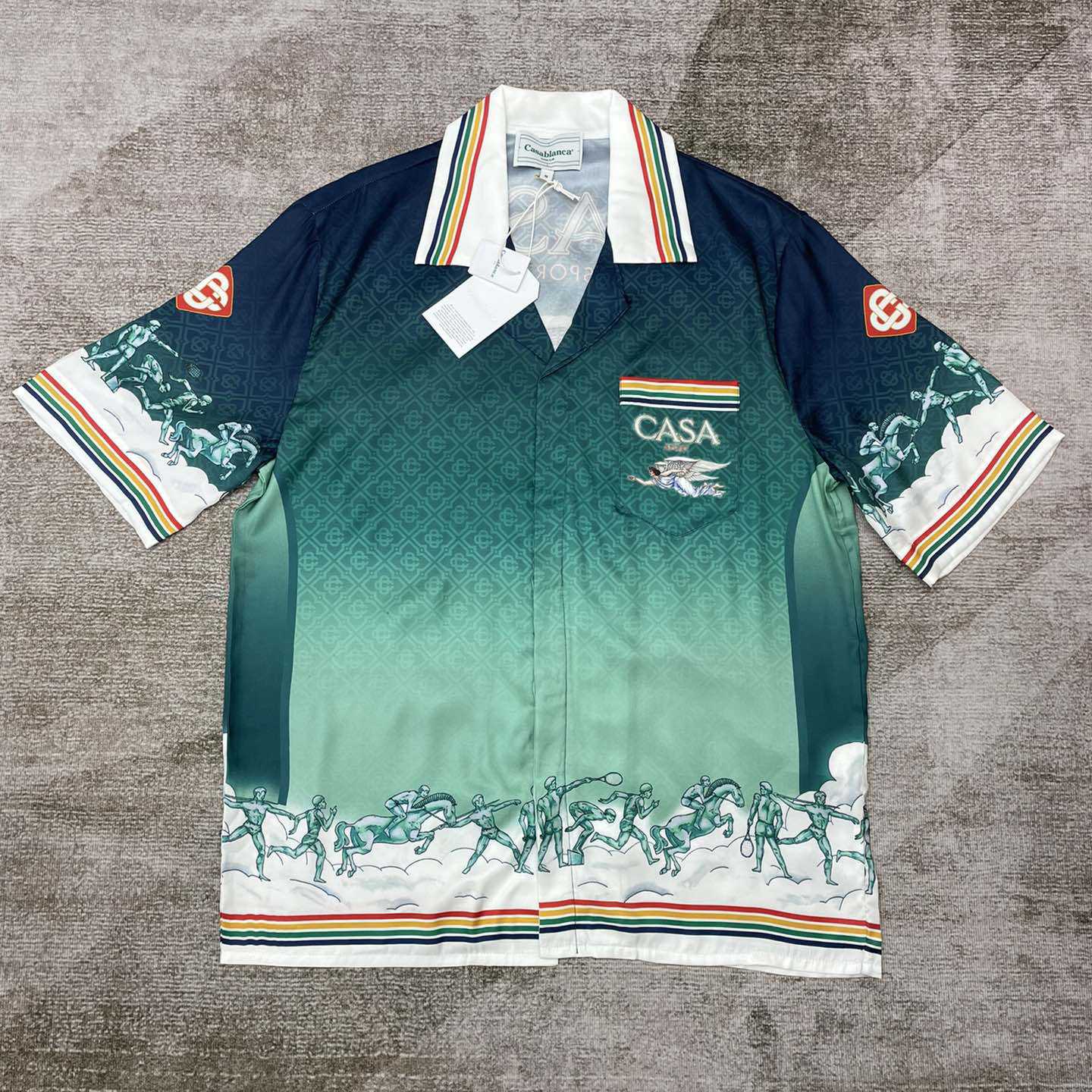 Casablanca Flying Angel Silk Shirt    CA3504 - FashionPlug