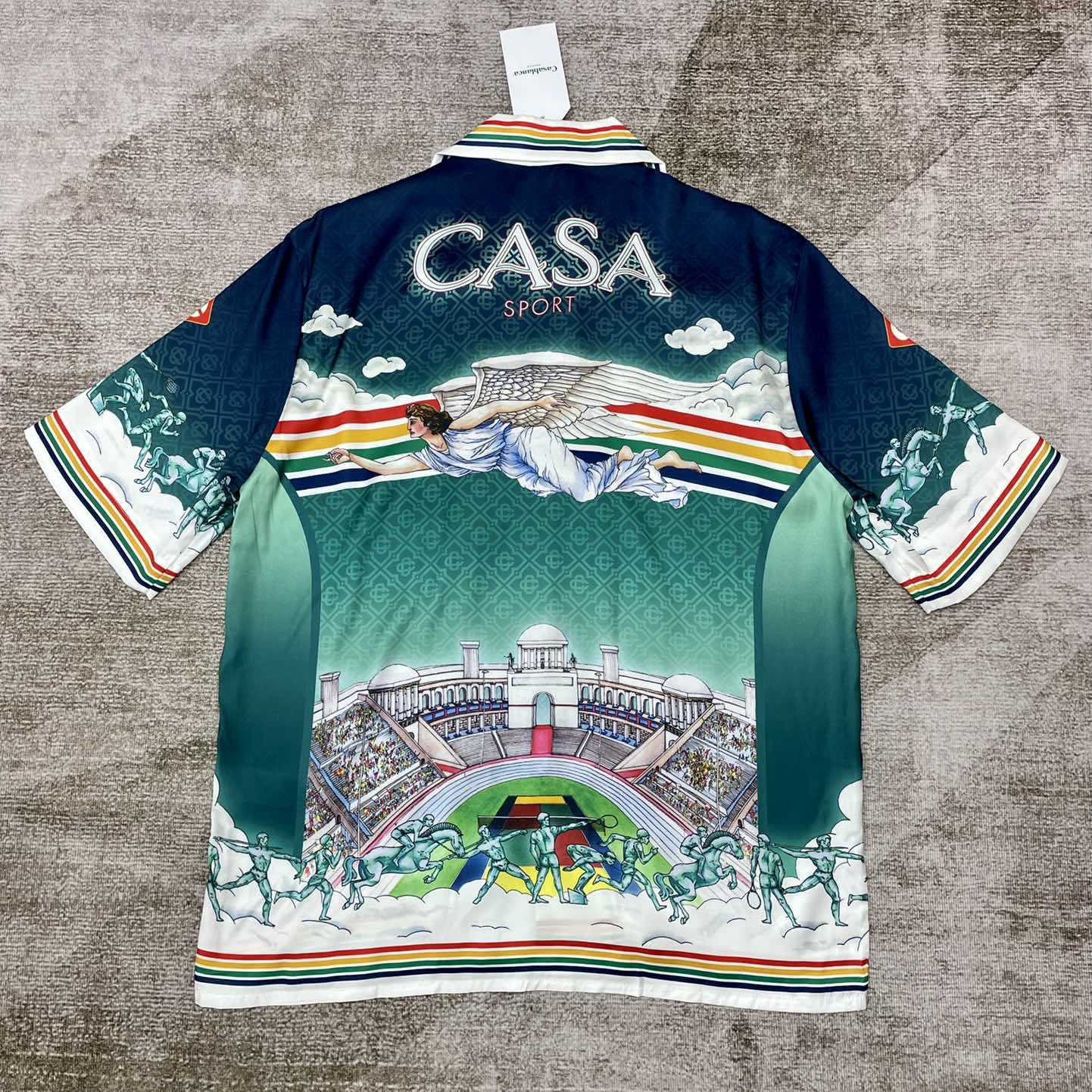Casablanca Flying Angel Silk Shirt    CA3504 - FashionPlug