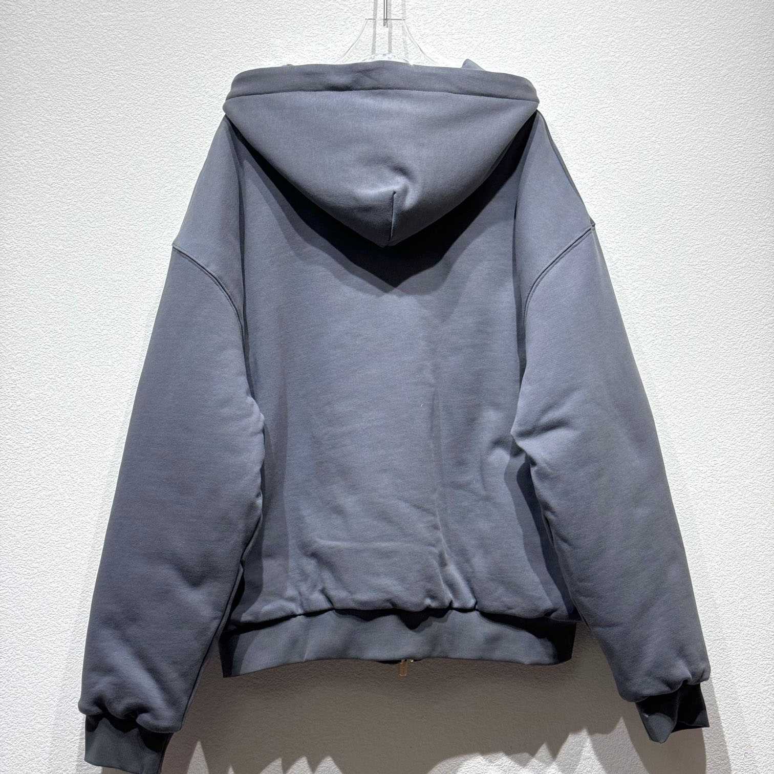 Miu Miu Garment-dyed Blouson Jacket With Embroidered Logo - FashionPlug