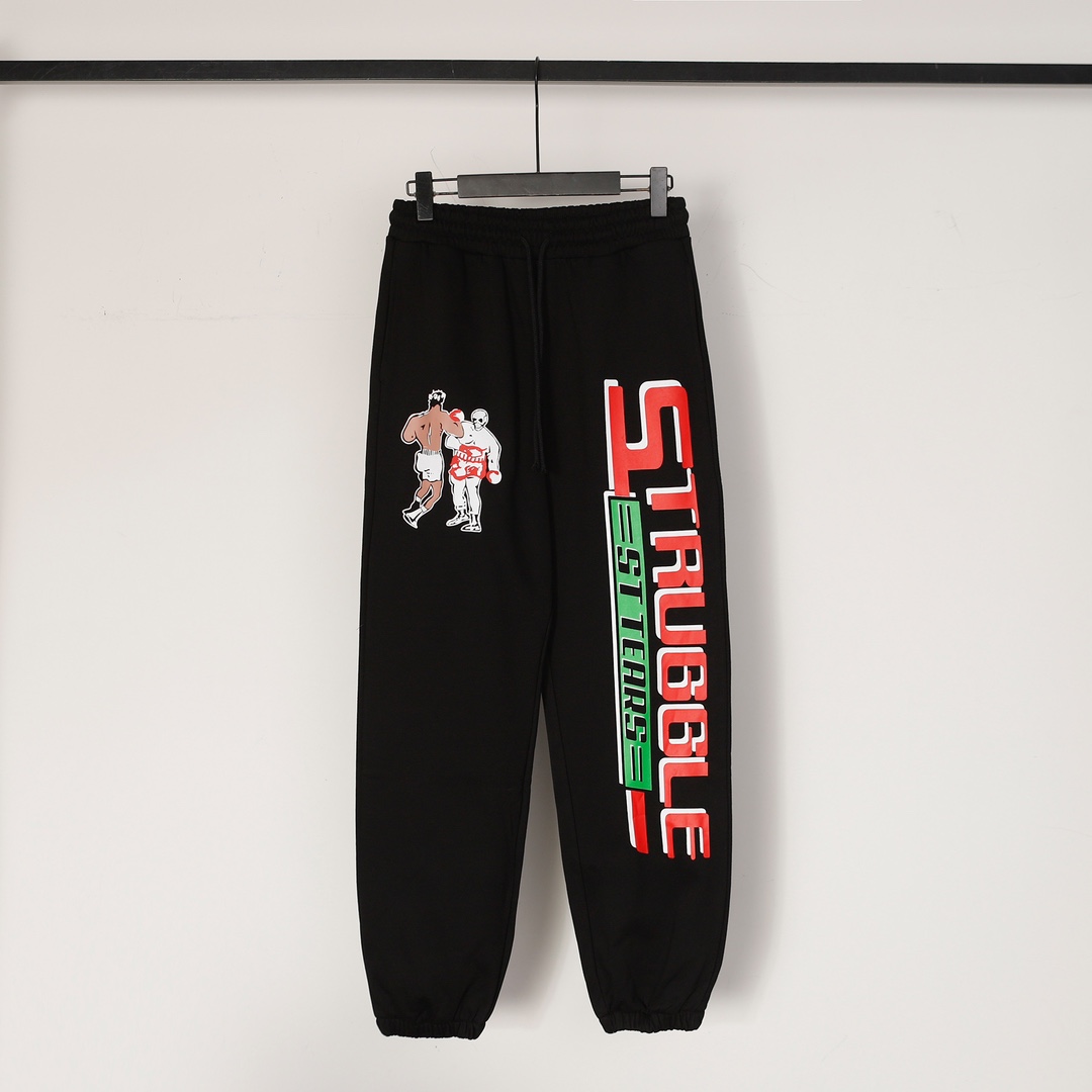 Saint Micheal x Denim tears Struggle Sweatpants 'Black' - FashionPlug