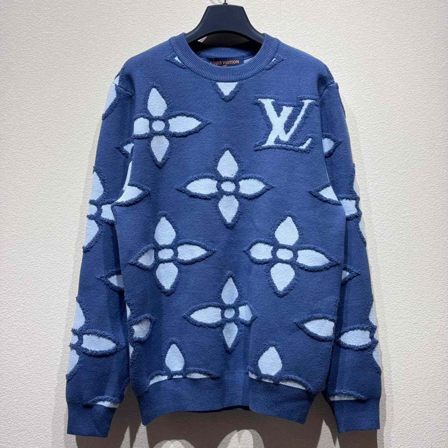 Louis Vuitton Textured Cotton Crewneck   1AGJRE - FashionPlug