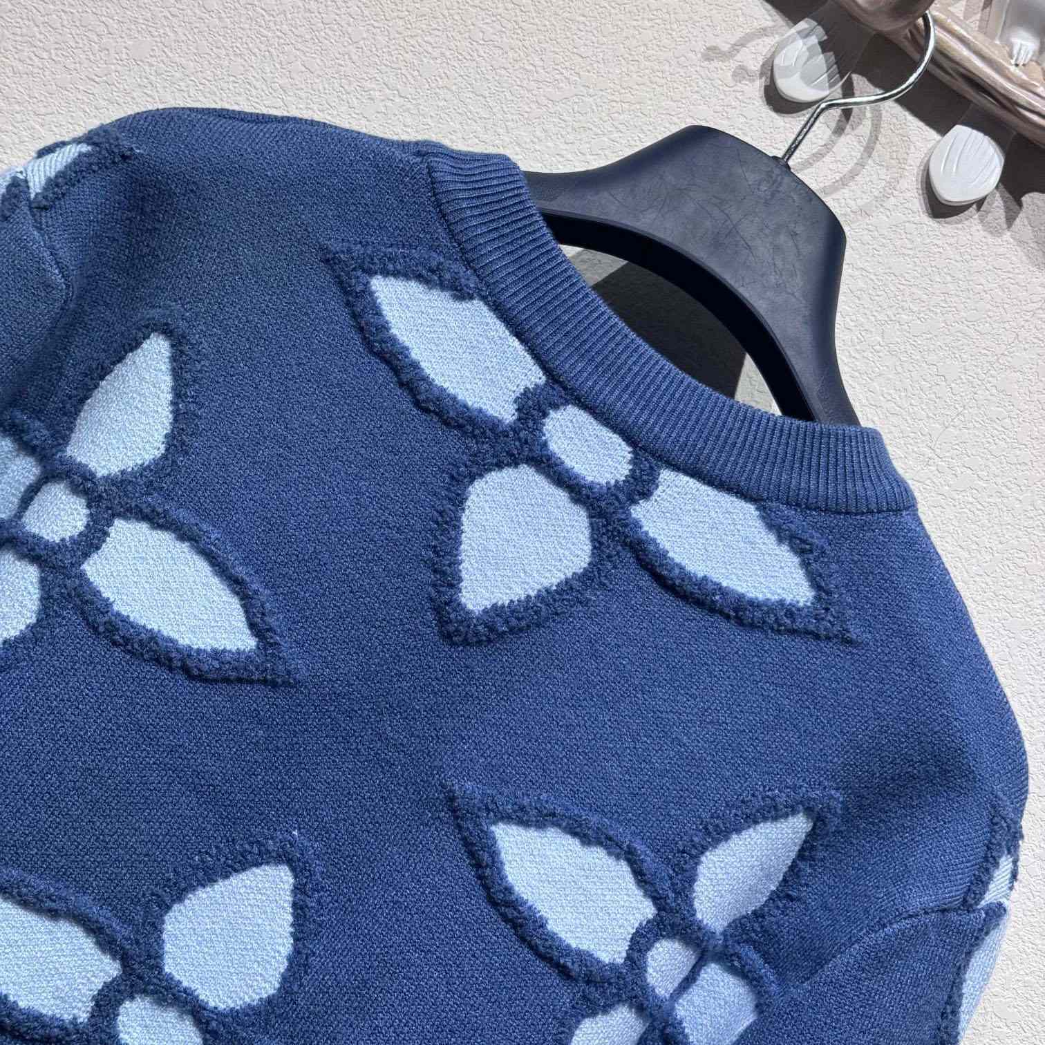 Louis Vuitton Textured Cotton Crewneck   1AGJRE - FashionPlug