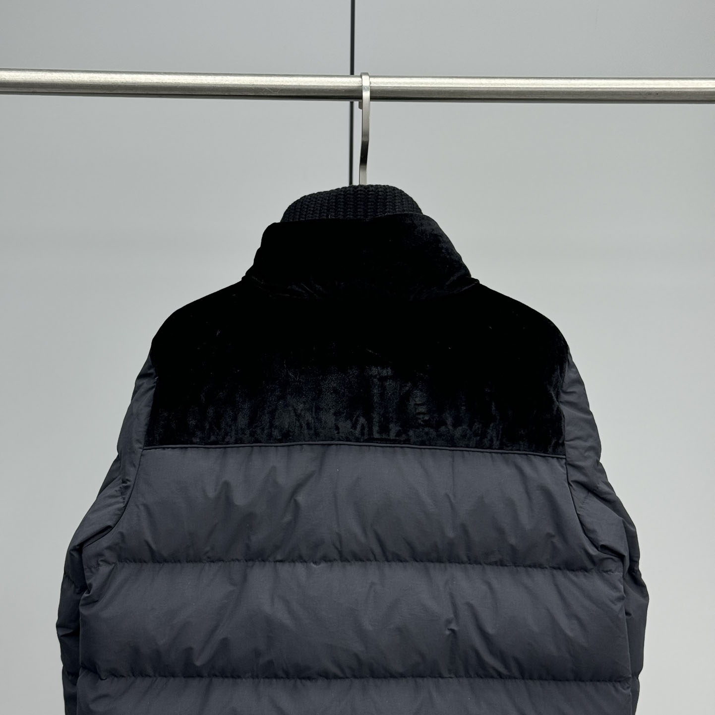 Moncler Auffrique  Velvet-trimmed Down Jacket - FashionPlug