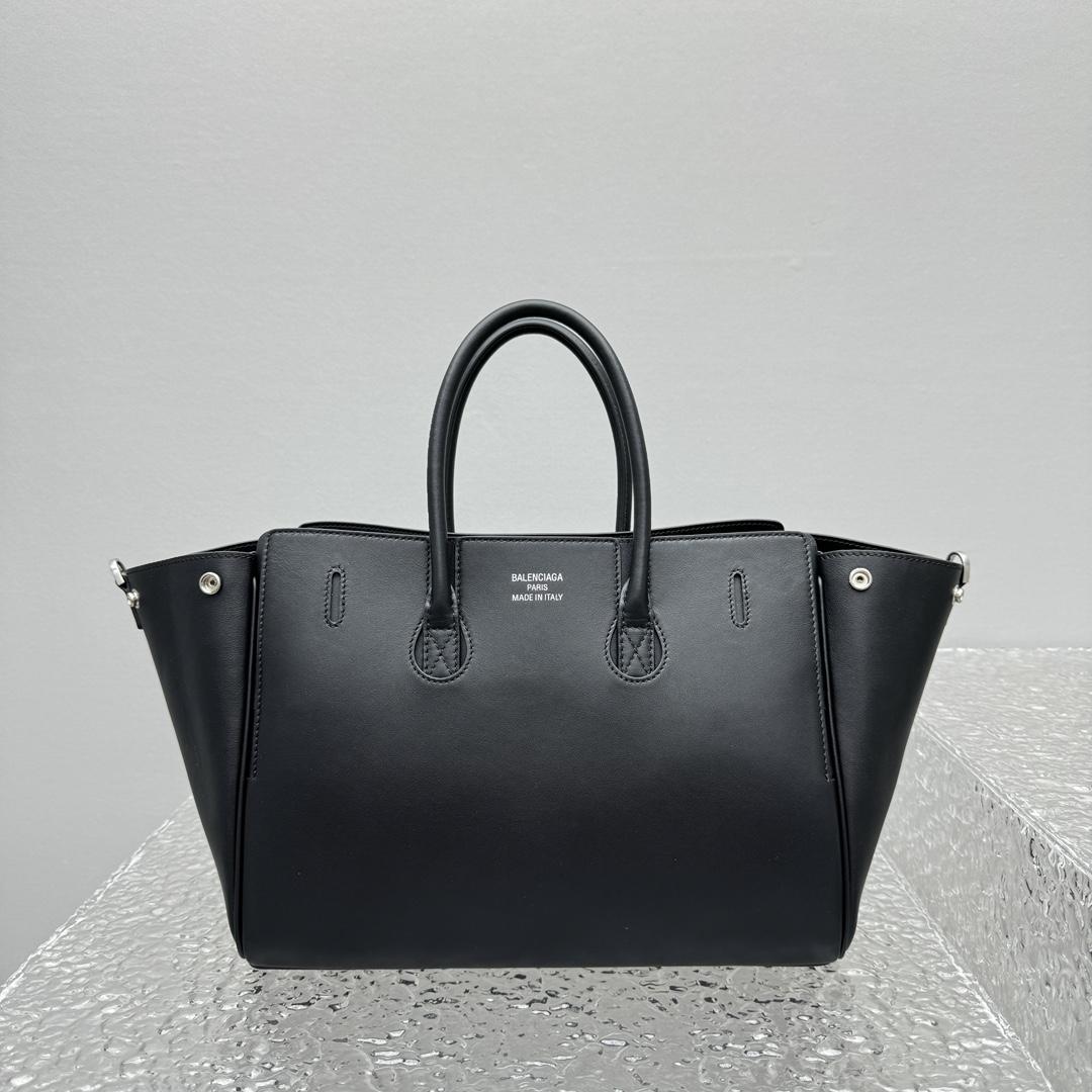 Balenciaga Bel Air Small Carry All Bag in black - FashionPlug