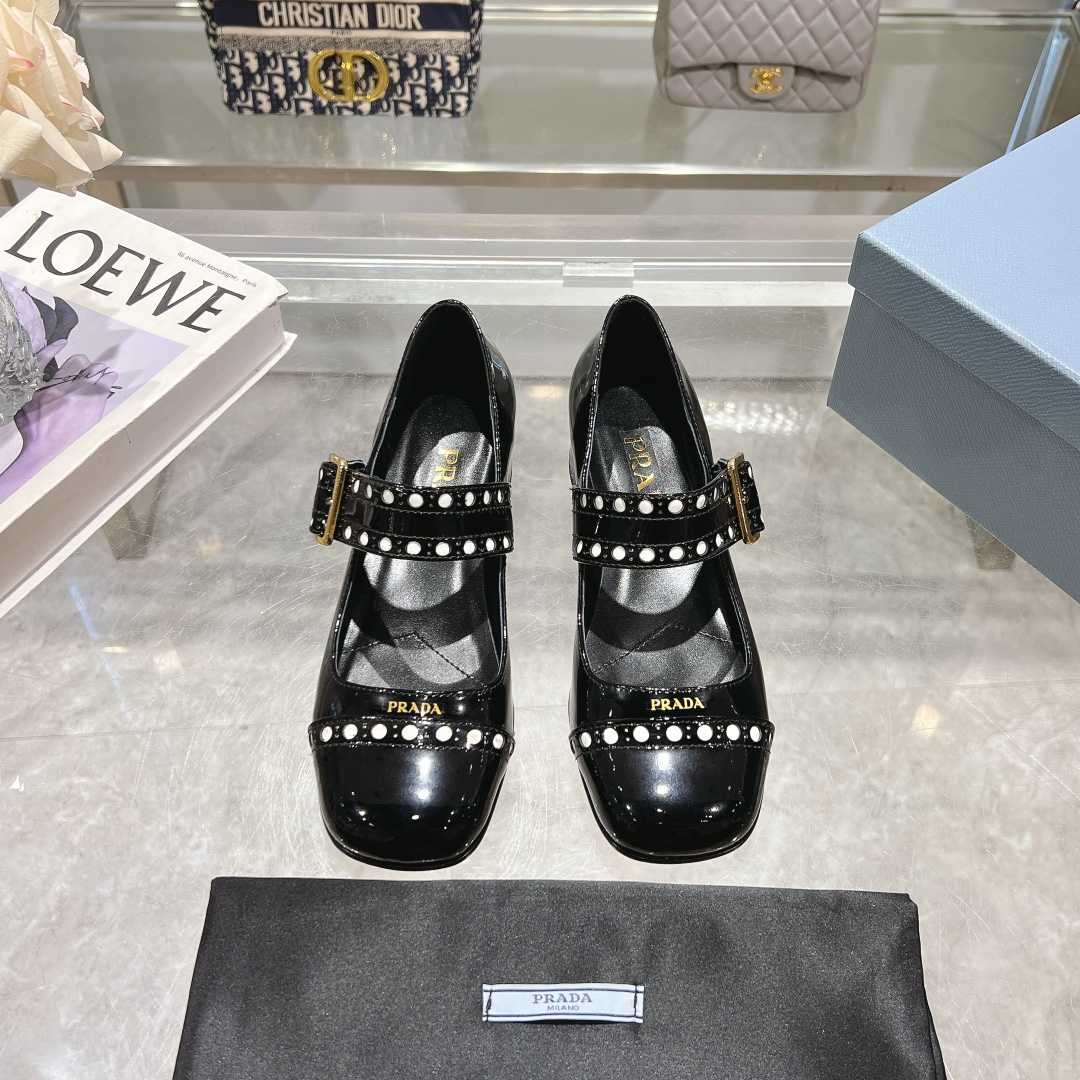 Prada Patent Leather Mary Jane Pumps - FashionPlug