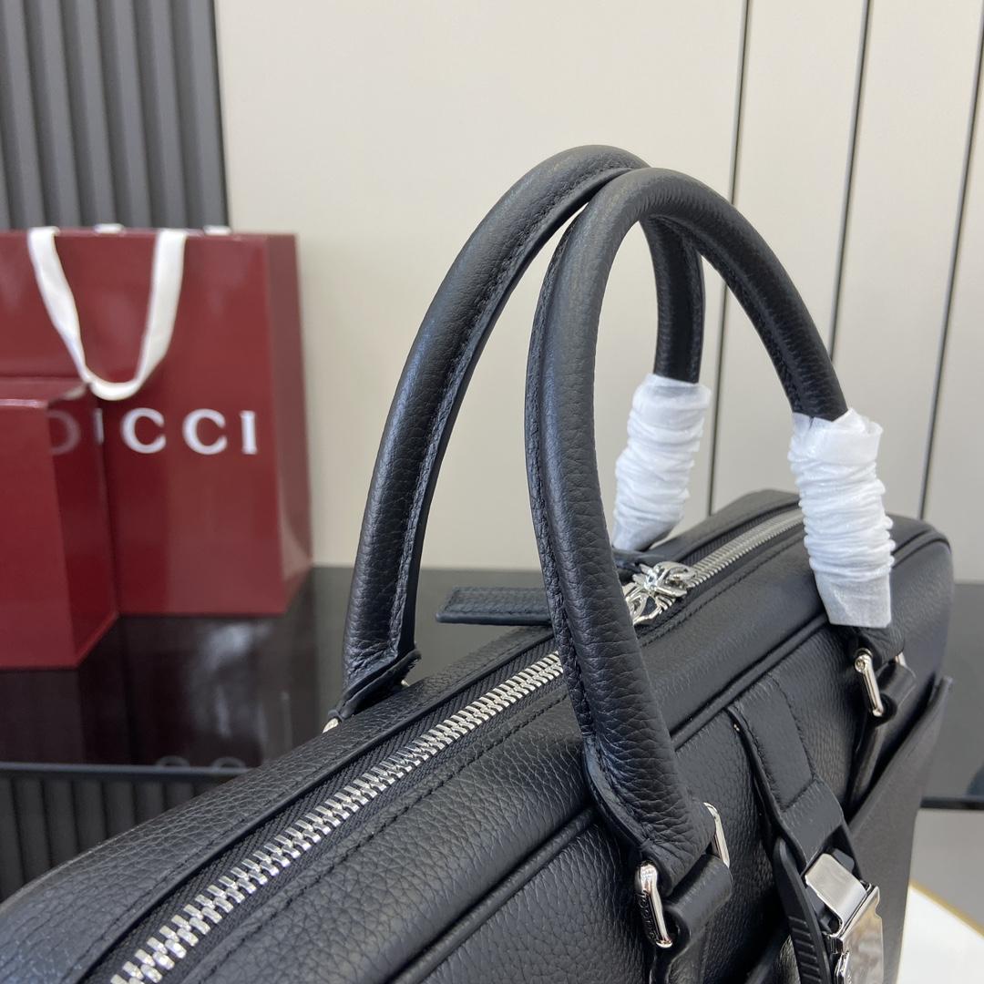 Gucci Medium Briefcase With Web - FashionPlug