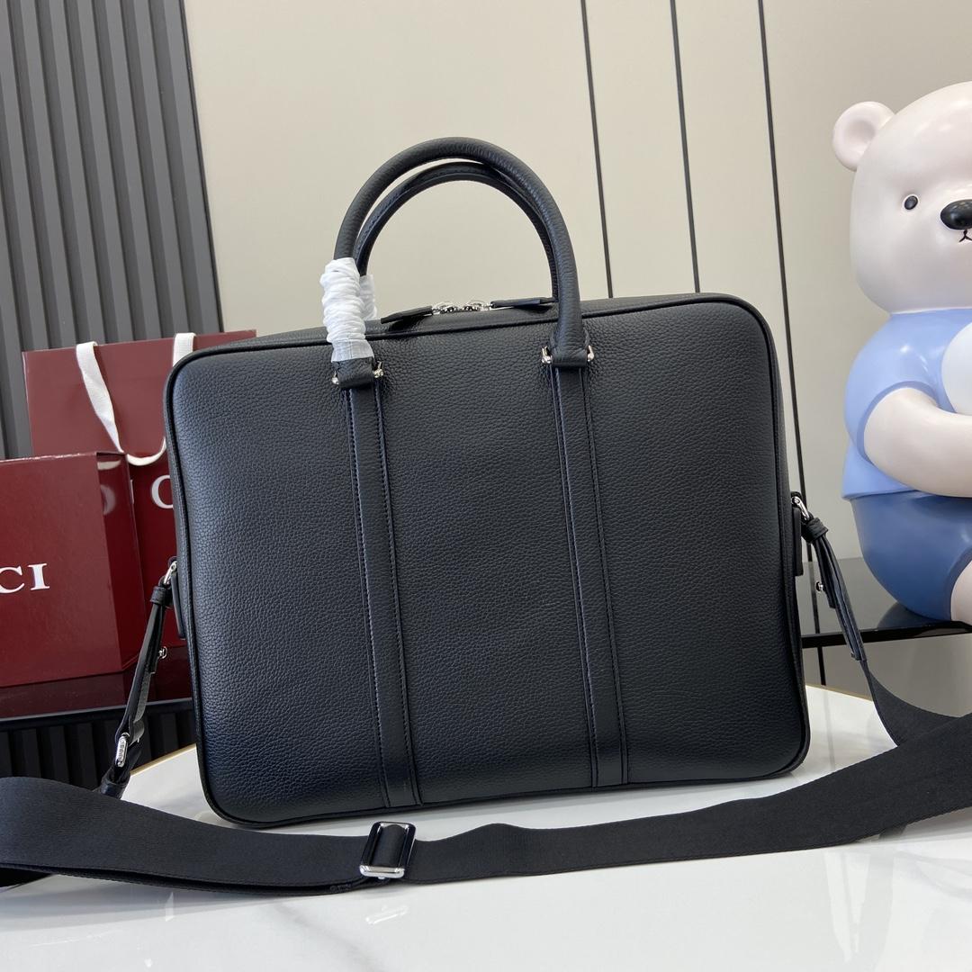 Gucci Medium Briefcase With Web - FashionPlug