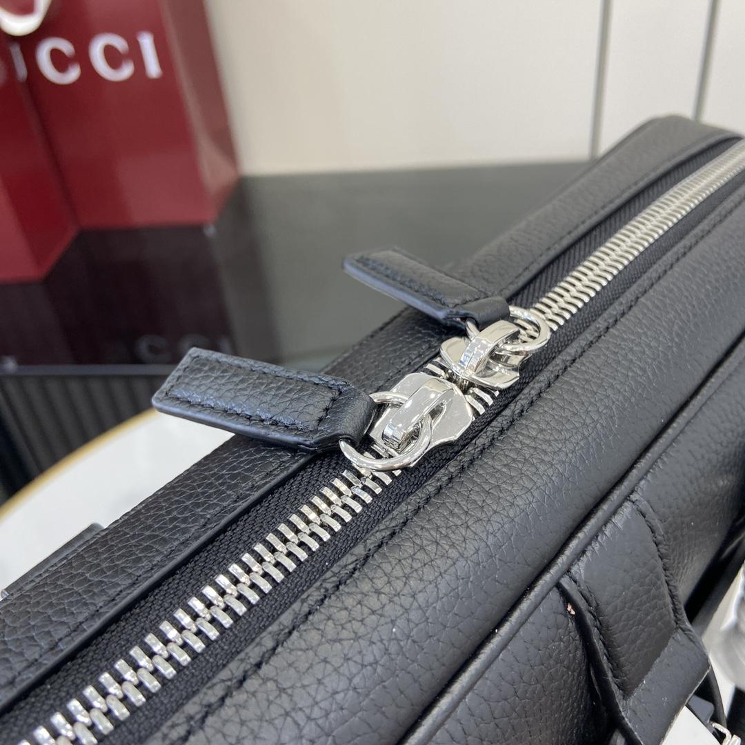 Gucci Medium Briefcase With Web - FashionPlug