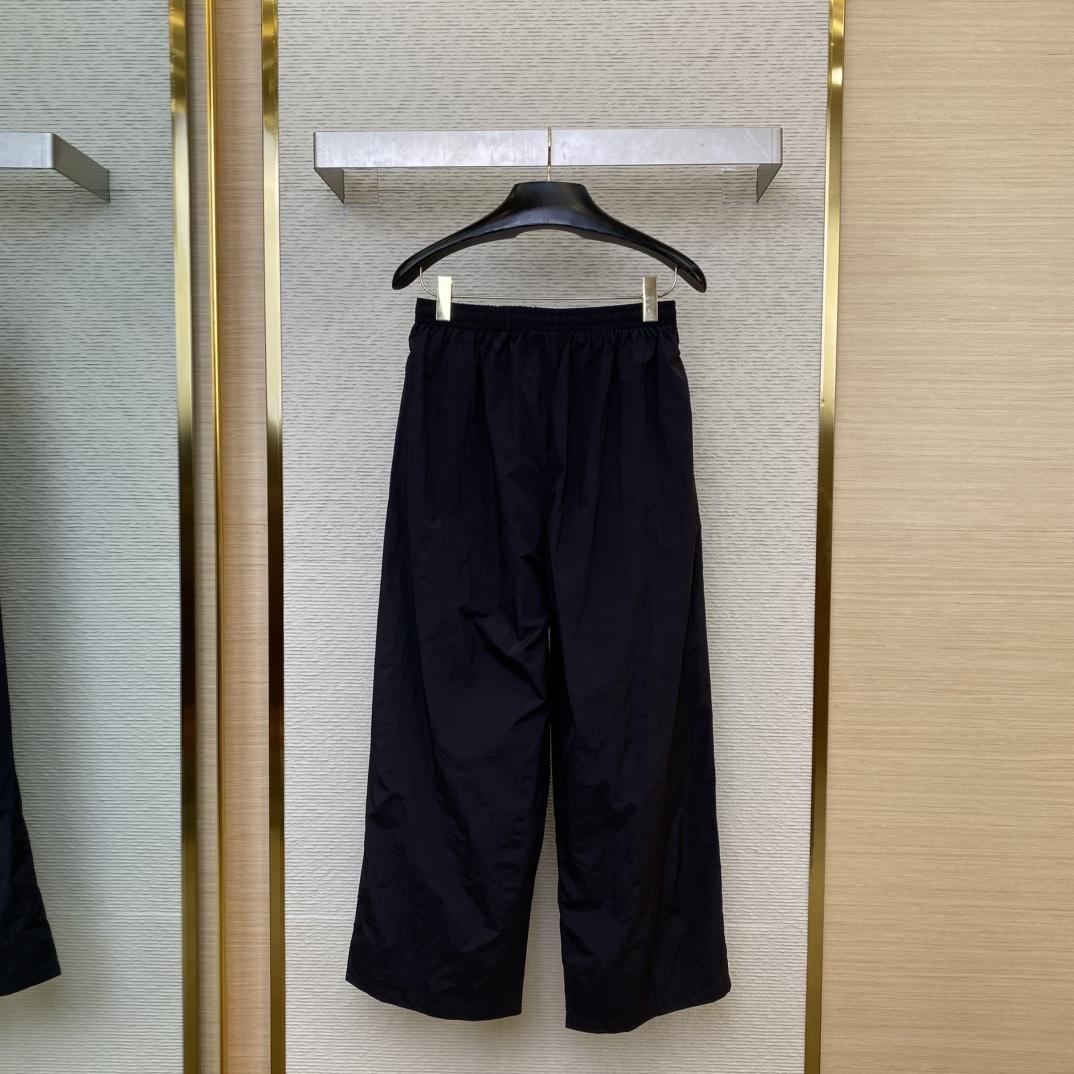 Balenciaga Basketball Series - Tracksuit Pants In Black Techno Poplin - FashionPlug