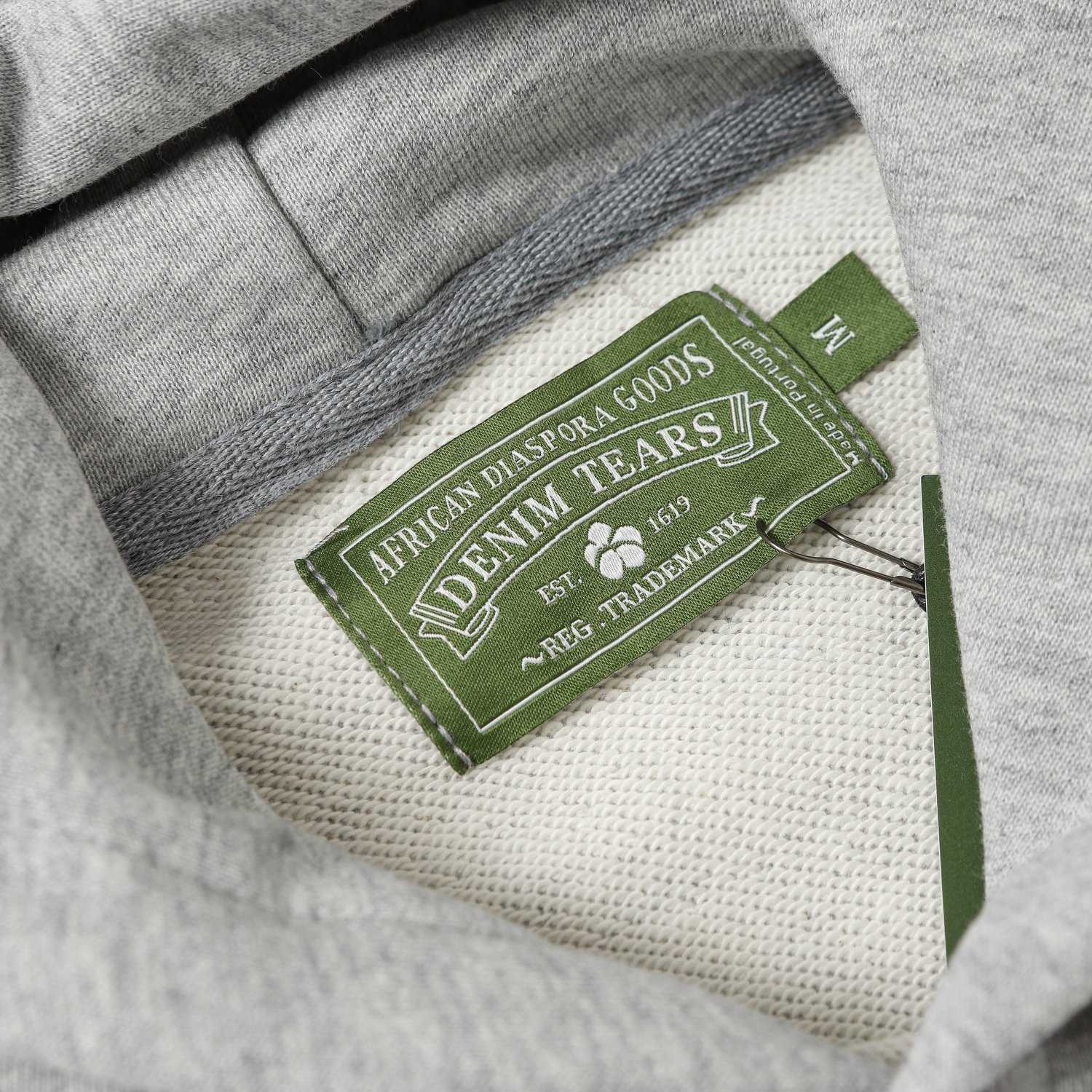 Denim Tears Cactus Tears Wreath Hoodie Grey - FashionPlug