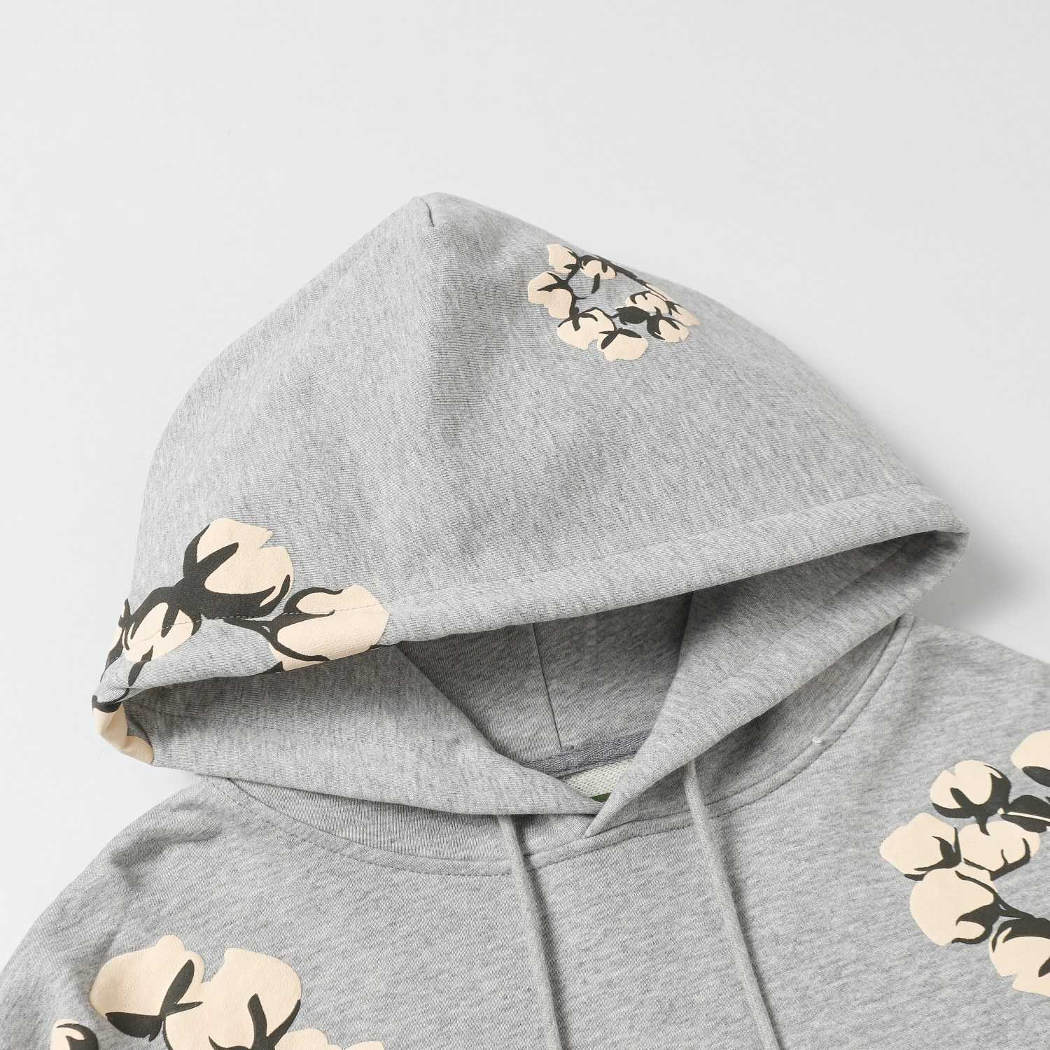 Denim Tears Cactus Tears Wreath Hoodie Grey - FashionPlug
