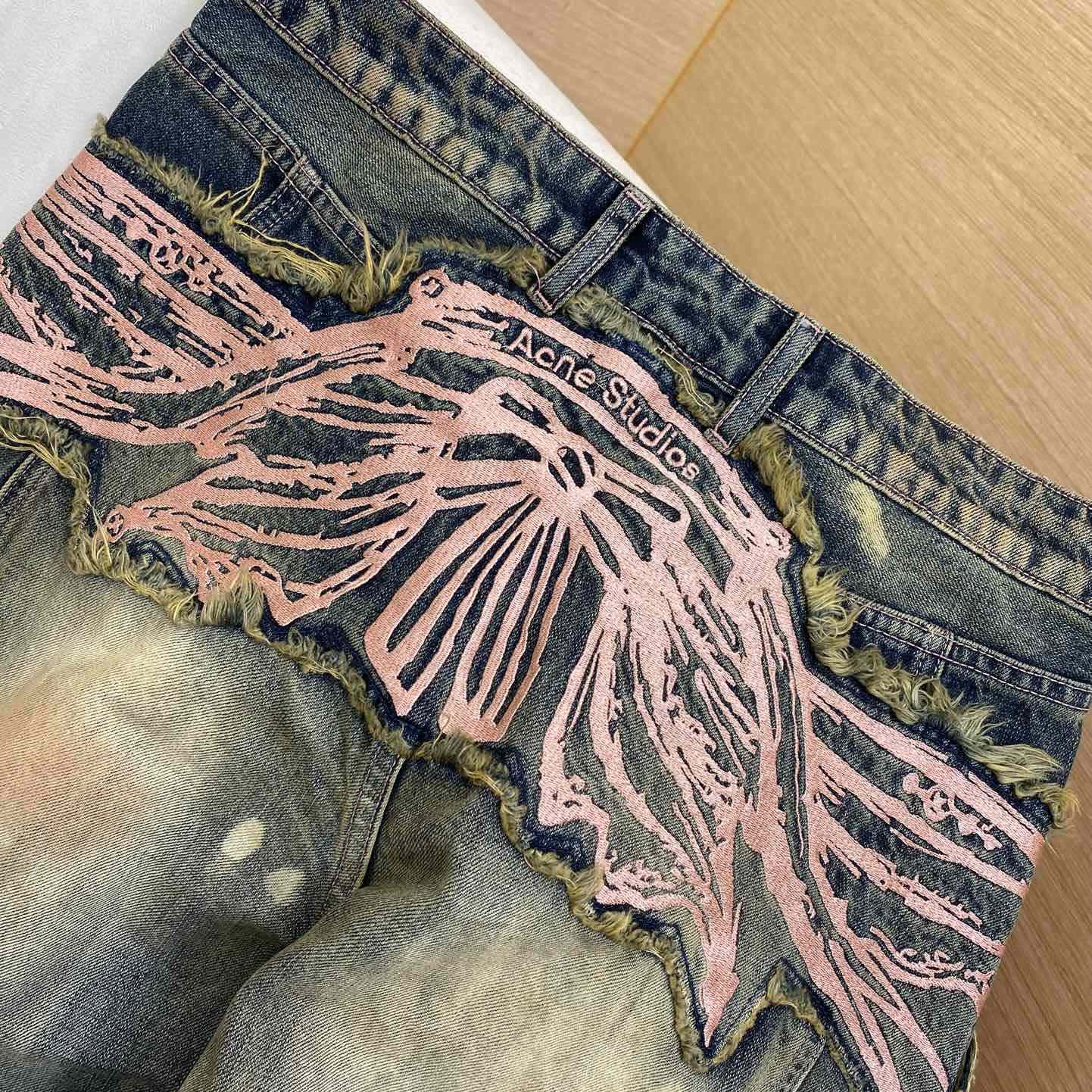 Acne Studios Loose Fit Denim Trousers  - FashionPlug