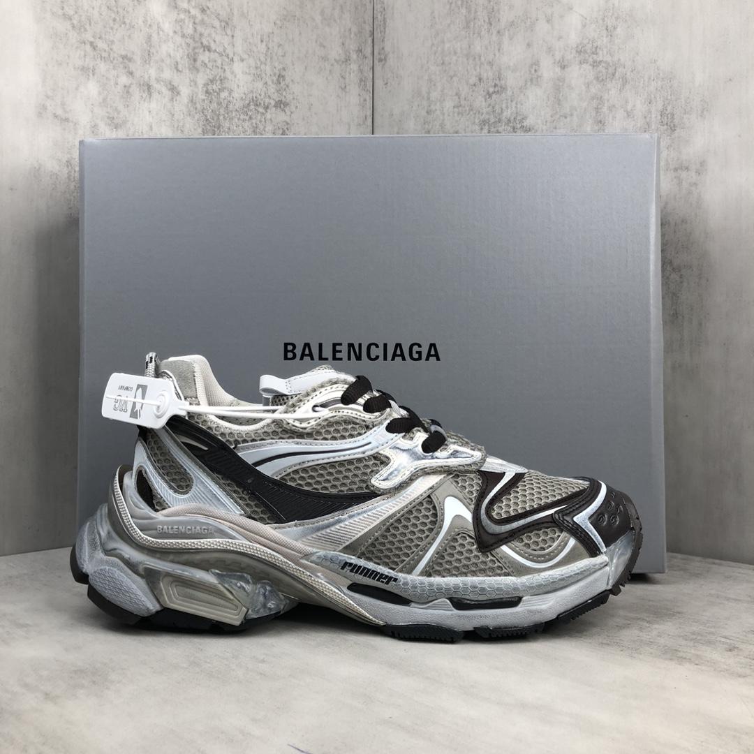 Balenciaga Runner 2.0 Sneaker In Beige Mesh And Polyurethane - FashionPlug