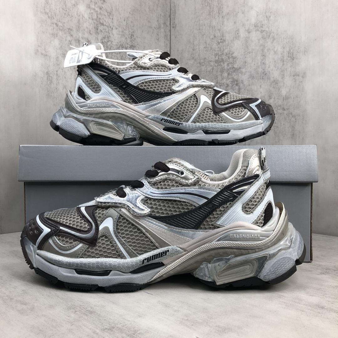 Balenciaga Runner 2.0 Sneaker In Beige Mesh And Polyurethane - FashionPlug
