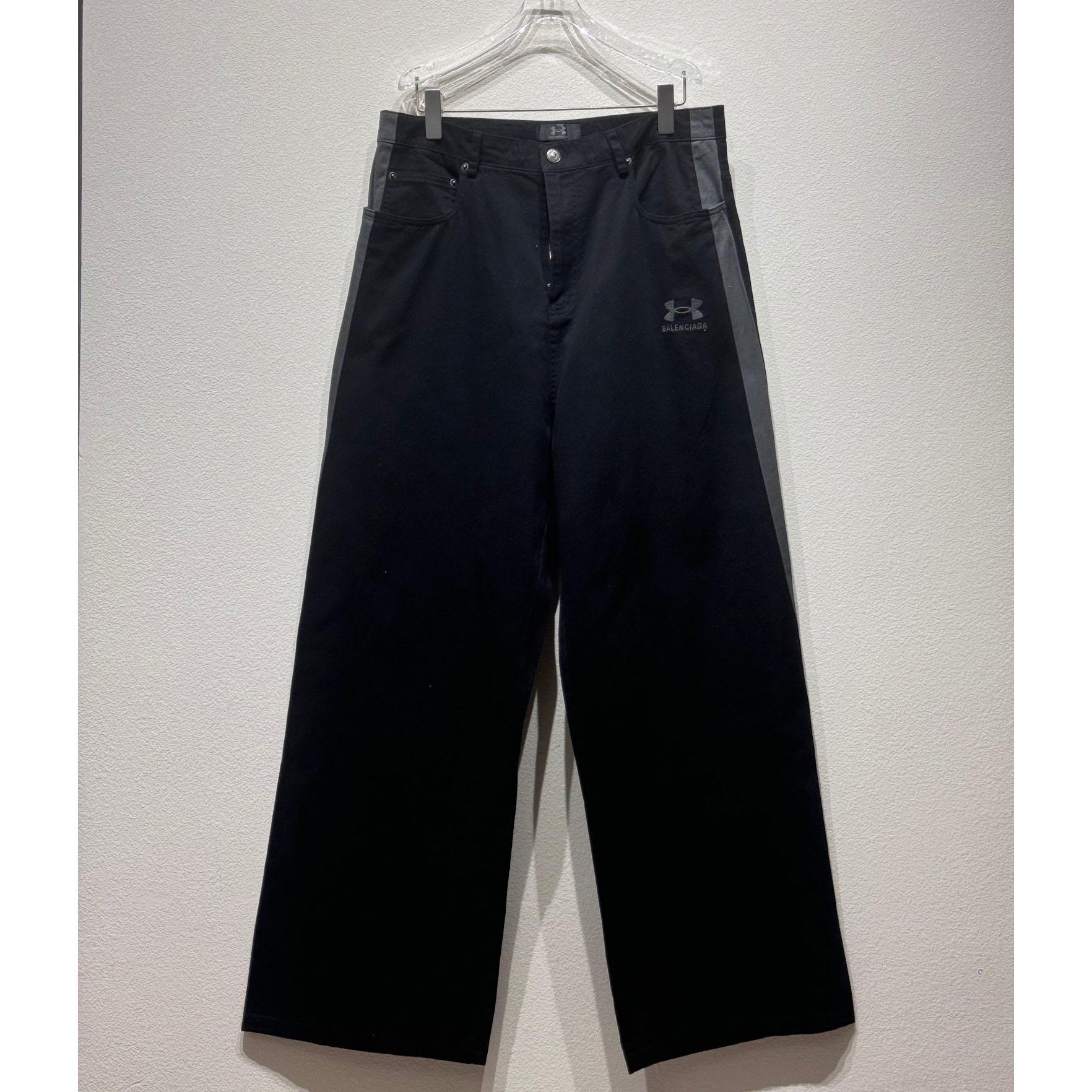 Balenciaga Under Armour® Tracksuit Denim Pants In Black  - FashionPlug