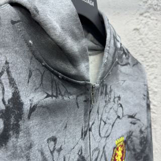 Balenciaga Graffiti THRASHED Runway Hoodie - FashionPlug