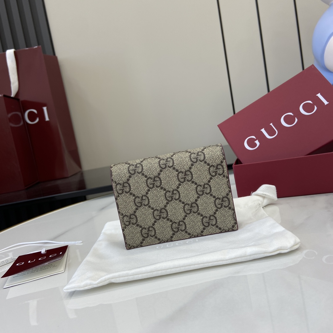 Gucci GG Mini Wallet With Dog Detail - FashionPlug