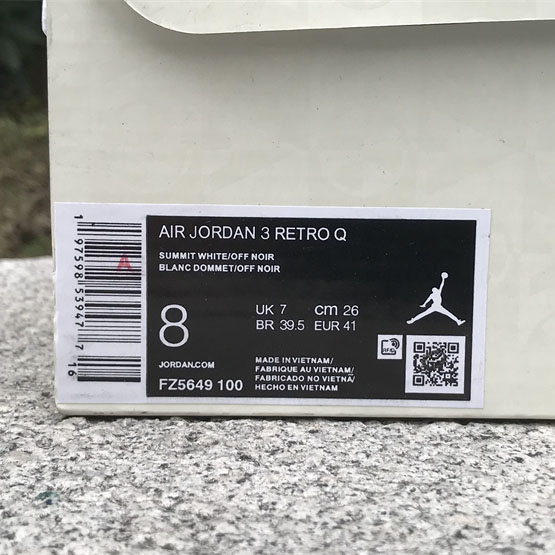  Air Jordan 3 Basketball Shoes    FZ5649-100 - FashionPlug