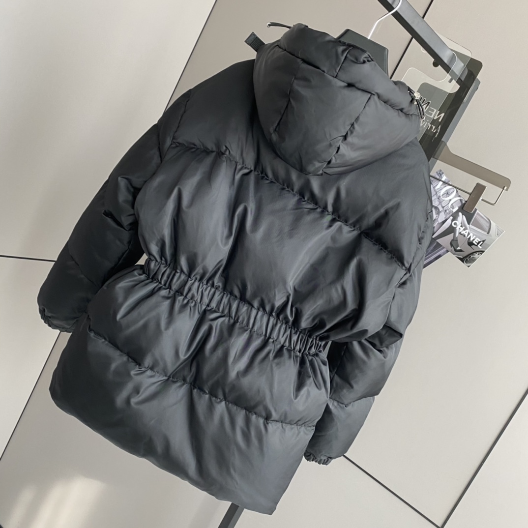 Prada Women's Hooded Re-Nylon Down Jacket - FashionPlug