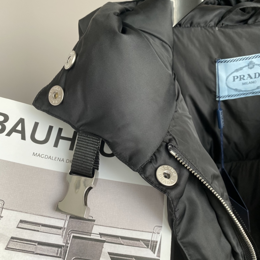 Prada Women's Hooded Re-Nylon Down Jacket - FashionPlug