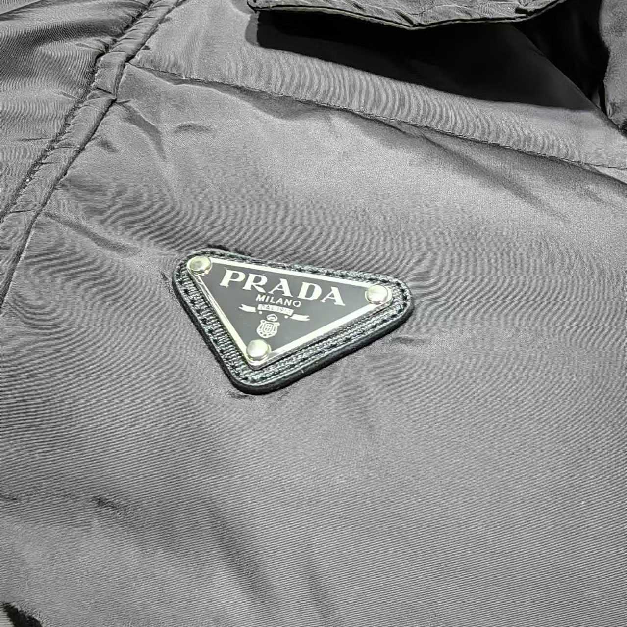 Prada Cropped Re-Nylon Down Jacket - FashionPlug