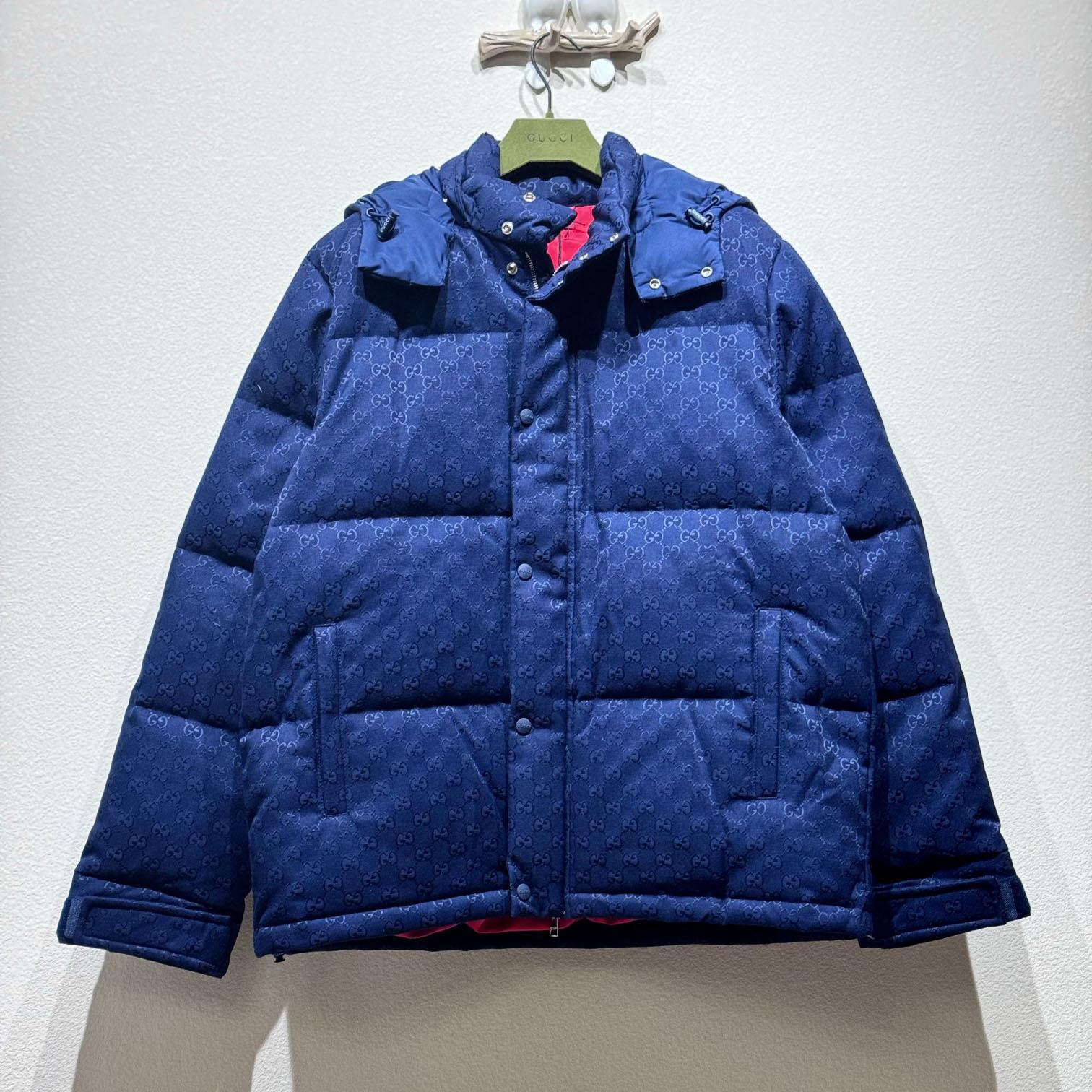 Gucci Gg Canvas Down Jacket - FashionPlug