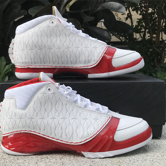 Jordan Air Jordan 23 White Varsity Red Sneaker   318376-161 - FashionPlug