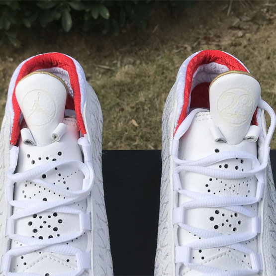Jordan Air Jordan 23 White Varsity Red Sneaker   318376-161 - FashionPlug