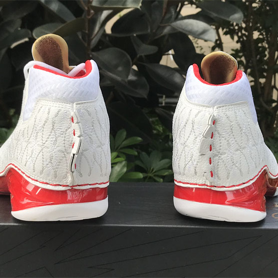 Jordan Air Jordan 23 White Varsity Red Sneaker   318376-161 - FashionPlug