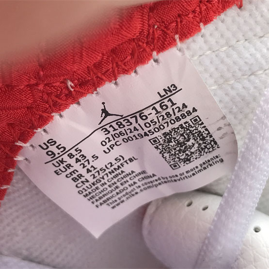 Jordan Air Jordan 23 White Varsity Red Sneaker   318376-161 - FashionPlug