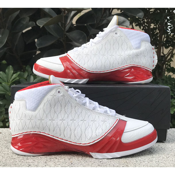 Jordan Air Jordan 23 White Varsity Red Sneaker   318376-161 - FashionPlug