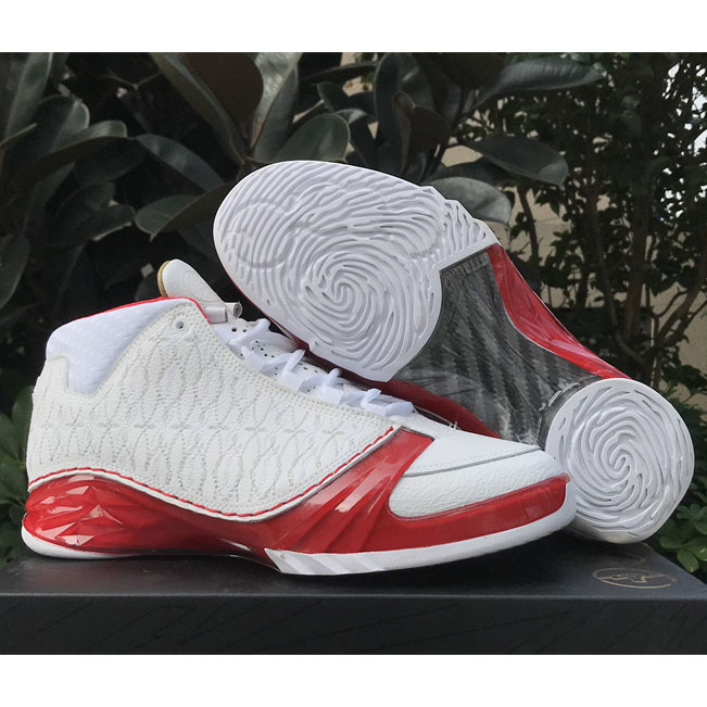 Jordan Air Jordan 23 White Varsity Red Sneaker   318376-161 - FashionPlug
