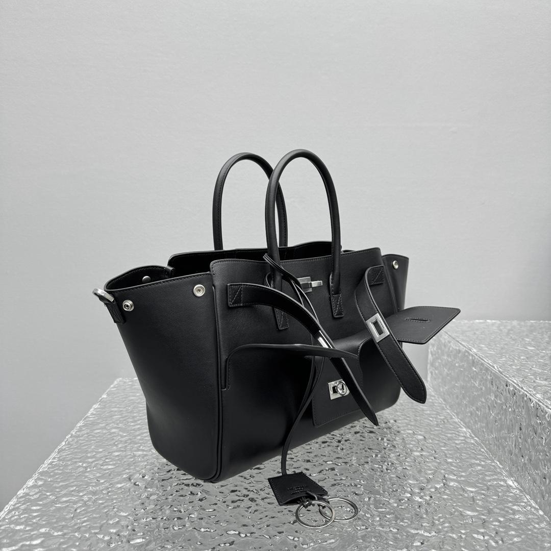 Balenciaga Bel Air Small Carry All Bag in black - FashionPlug
