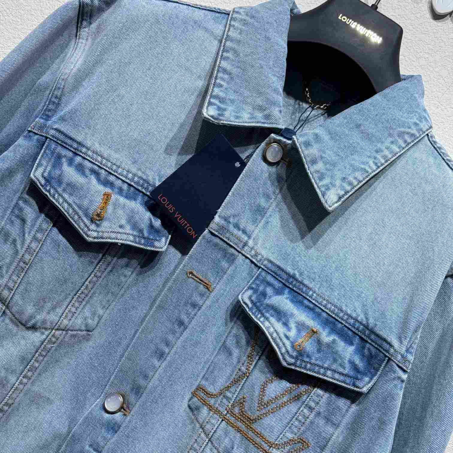 Louis Vuitton Denim Trucker Jacket  1AGINY - FashionPlug