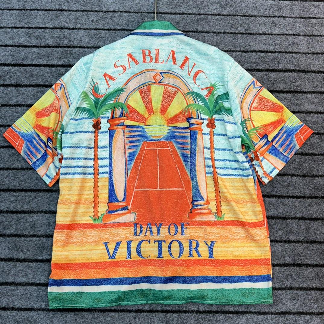Casablanca Day Of Victory Linen Shirt  - FashionPlug