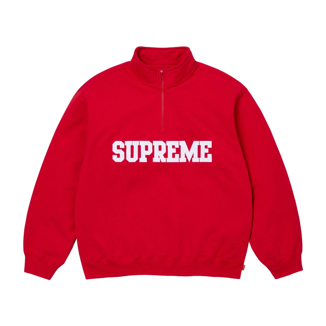 Supreme Collegiate Half Zip Pullover - FashionPlug