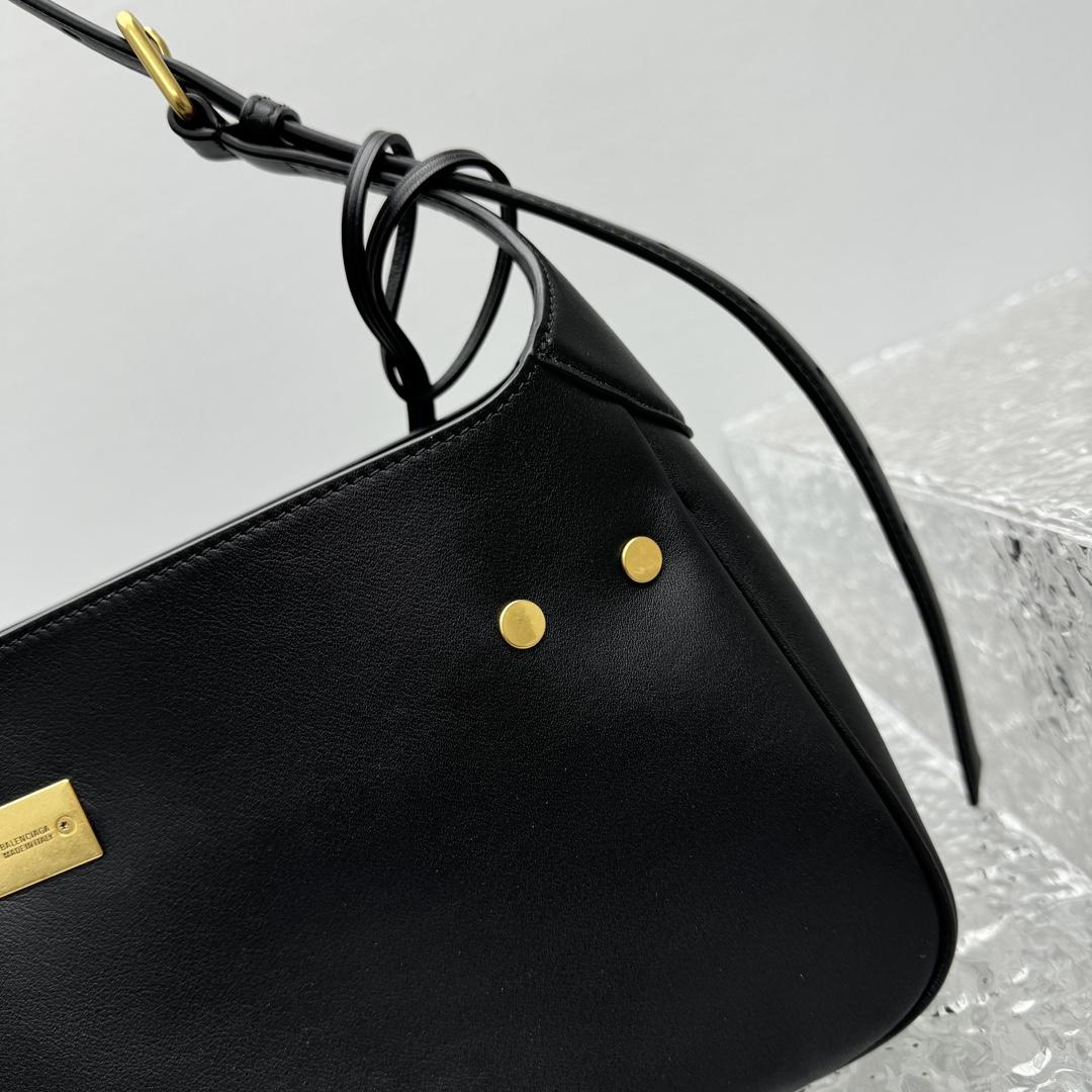 Balenciaga Bel Air Small Shoulder Bag In Black  - FashionPlug