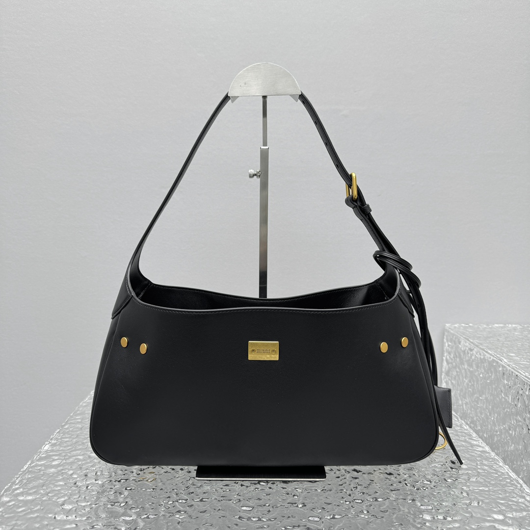 Balenciaga Bel Air Small Shoulder Bag In Black  - FashionPlug