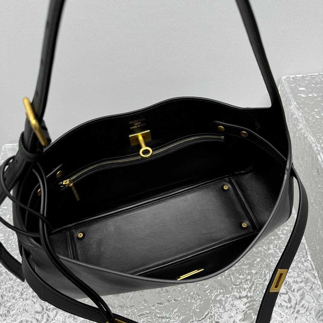 Balenciaga Bel Air Small Shoulder Bag In Black  - FashionPlug