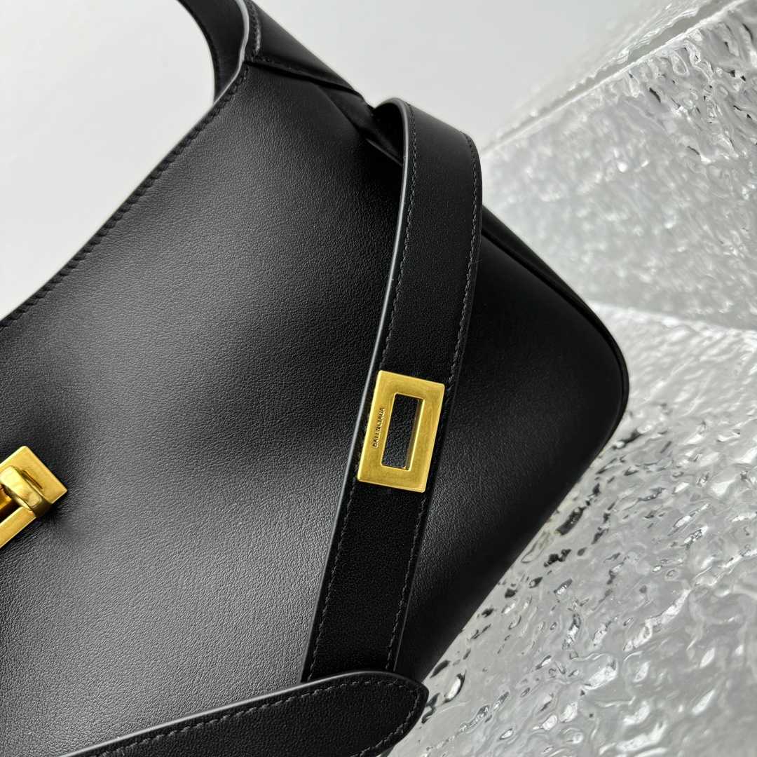 Balenciaga Bel Air Small Shoulder Bag In Black  - FashionPlug