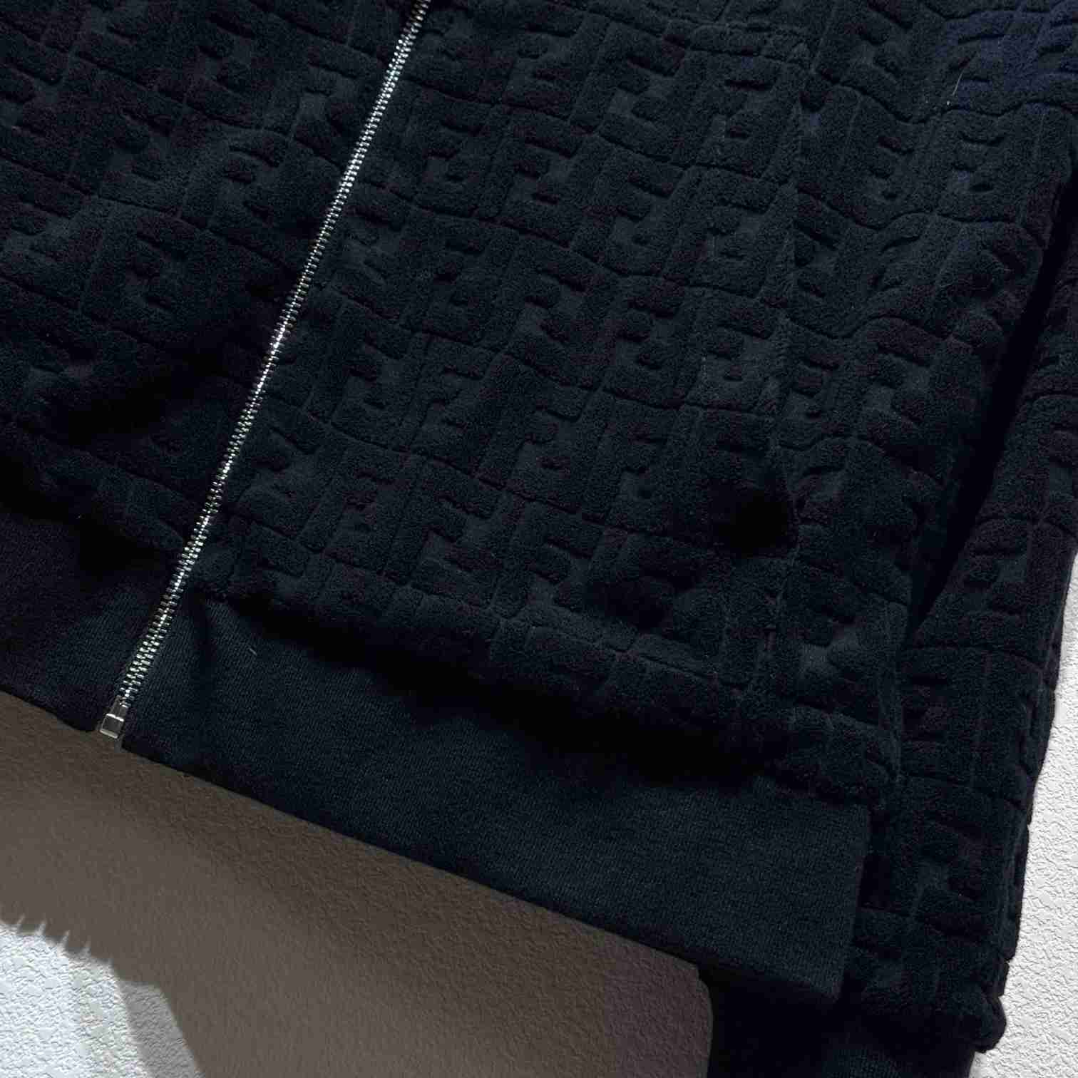Fendi Black FF Terry Sweatshirt - FashionPlug