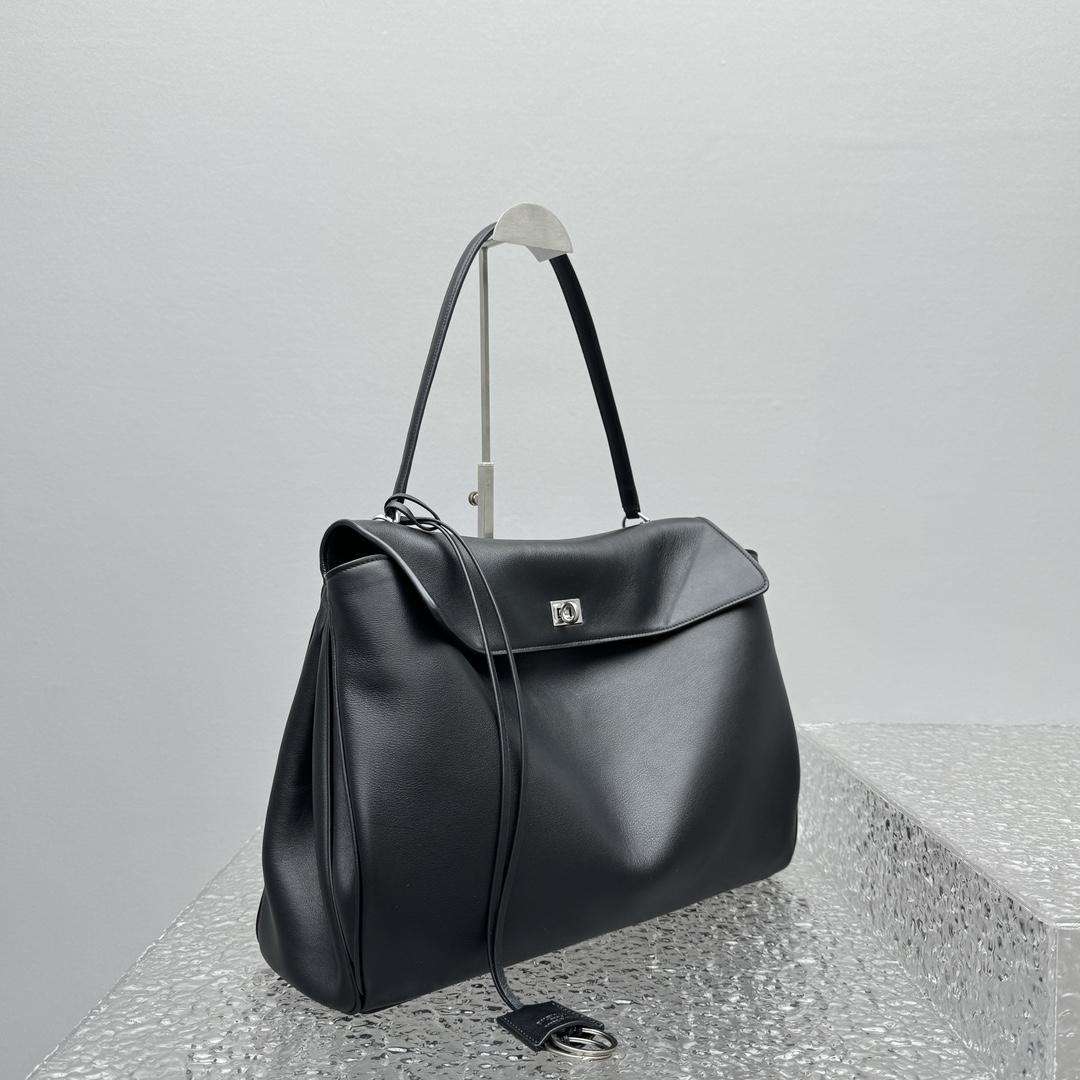 Balenciaga Rodeo Large Handbag In Black - FashionPlug