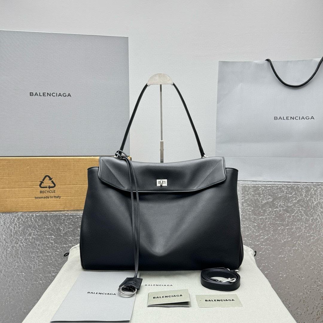 Balenciaga Rodeo Large Handbag In Black - FashionPlug