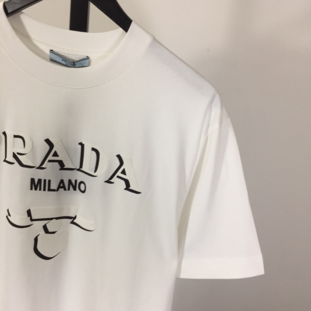 Prada Cotton  T-shirt  - FashionPlug