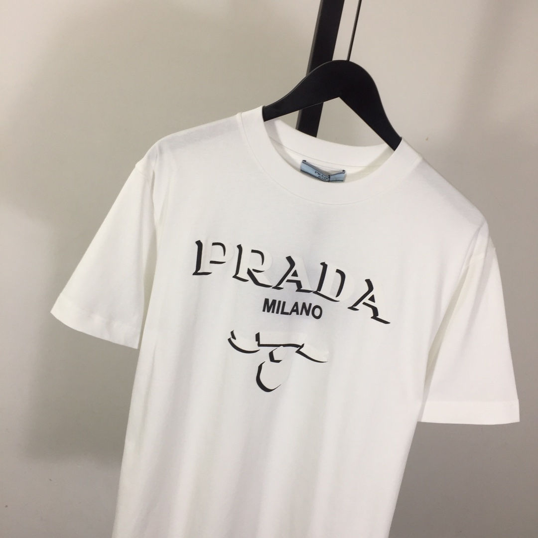 Prada Cotton  T-shirt  - FashionPlug