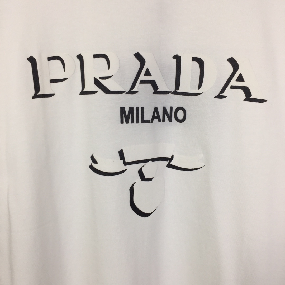 Prada Cotton  T-shirt  - FashionPlug